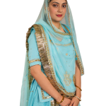 Sky Blue Gottapatti Poshak Set | Premium Bamber Satin | Jaipurio Designer Collection